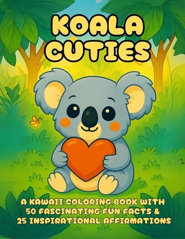 Koala Cuties Kawaii coloring book cover