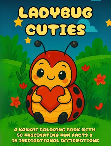 Ladybug Cuties Kawaii coloring book cover