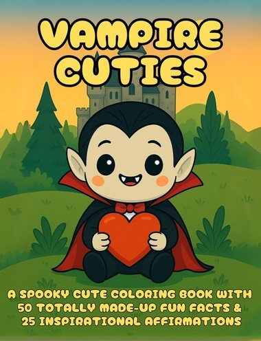 Vampire Cuties Kawaii coloring book cover