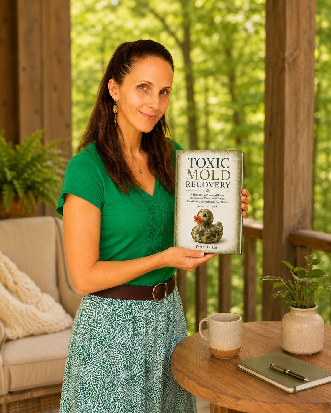 Yvette Farkas holding Toxic Mold Recovery
